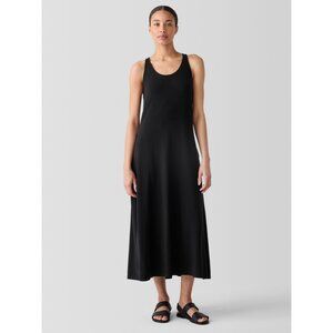 Mien Studios Fortuna Maxi Dress Black Sleeveless Scoop Neck Cotton Midi XL